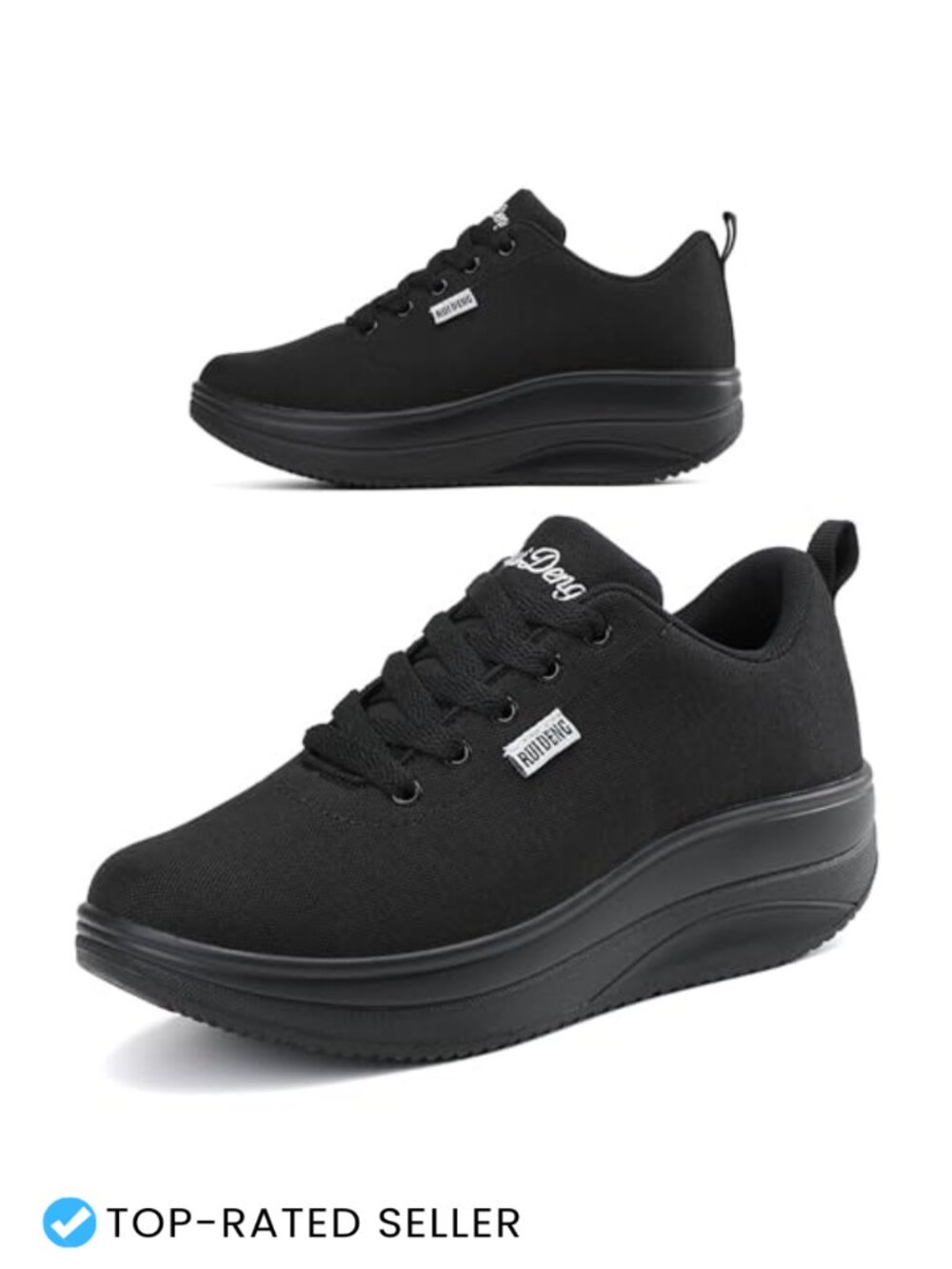 Platform Sneakers Women Slip Resistant Comfortable Wedge Rocker Bottom Walking